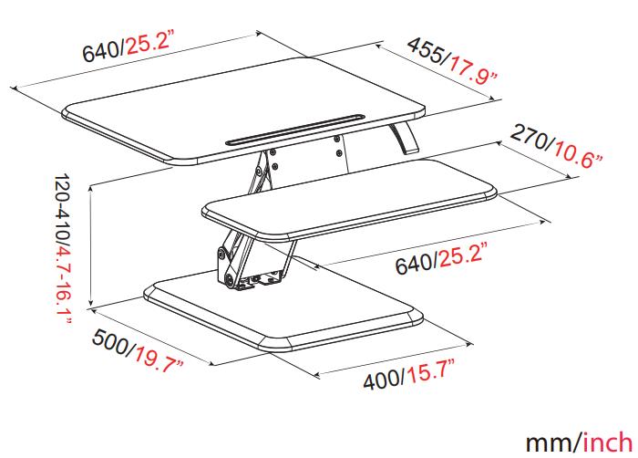 VM-SD05 气动台式升降桌